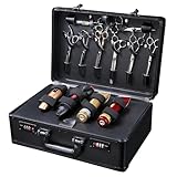 Tragbarer Barber Case mit Sicheres Passwortschloss, Profi Stylist Tool Organizer Box, Tragbare Friseursalon, Salon Stylist Carrying Suitcase for Scheren, Trimmer, Kämme, Bürsten 40x 31x 16cm