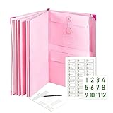 Dokumentenmappe A4, Tragbar Fächermappe, Dokumentenaufbewahrungshalter – Dokumenten-Organizer Für Monatliche Rechnungen, Quittungen, Papierkram, Aufbewahrung Für Karten