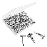 OMOTOOL Stahl Dachpappstift 2,8 x 15 mm (280 Stück), verzinkte Dachpappennägel Senkkopf Filznägel Anzug für Schuppendach Dachpappe Schiefernplatten,Breitkopfstifte