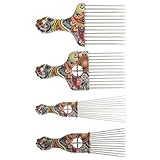 GRADENEVE 4 Stück pack Steckkämme für Lockiges Haar Haarkämme mit Breiten Zähnen Entwirrend und Antistatisch Haarstylingkämme für Friseursalon und Alltag Zufälliger Stil