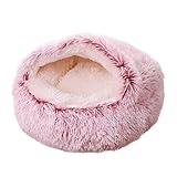 Katzenbetten für den Innenbereich, beruhigendes Haustierbett, weiche Plüsch-Katzenhöhle, kleines Hunde- und Katzenhaus, Schlafplatz, rutschfeste Unterseite, leichtes Design, entspannende Ruhelösung