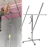 Plattenheber Trockenbau Plattenheber für Trockenbauwände 2,8/3,2/3,7/4 m, Rollbarer Gipskartonheber mit Lenkrolle, Verstellbares Handwerkzeug zum Heben von Trockenbauwänden, Trockenbauwandheber aus St