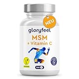 MSM hochdosiert 2000mg + Natürliches Vitamin C aus Acerola - Veganes Methylsulfonylmethan - Kompakteres Pulver als bei Kapseln (240 Tabletten) - Laborgeprüft