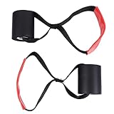 JOINPAYA Robuste Türriegel mit Spannseil 2 Stück Schwarzer Türverschluss Sicher für Haus Garten und Büro