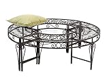 DanDiBo Rundbank Metall wetterfest Braun Ø 135 cm Baumbank 96188 Gartenbank Parkbank Sitzbank