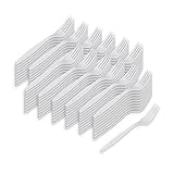 Linario Mehrweg Gabeln biologisch abbaubar, kein Plastik 18cm 4 x 25 Stück je Packung,100 Stück Umweltfreundlich