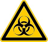 Aufkleber Warnzeichen „Warnung vor Biogefährdung“ Folie nach ISO 7010 W009 | SL 5-30 cm Made in Germany, Größe: Ø10 cm