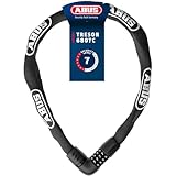 ABUS Kettenschloss Tresor 6807C - Zahlenschloss mit 360°-Bolzen, 7 mm Starke Stahlkette, 4-stelliger Zahlencode - Fahrradschloss mit Sicherheitslevel 7 - Länge 85 cm, schwarz