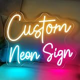 Neon Schild Personalisiert, Led Namensschild Anpassbar für Hochzeit, Geburtstag, Party, Neon Sign Personalisiert 11 Farboptionen Individuelle für Gaming Zimmer Schlafzimmer Heim Deko Party Geschenk