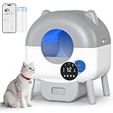 Devoko Automatisches selbstreinigendes Katzenklo mit APP-Steuerung - Elektrisches Katzenklo mit großem Fassungsvermögen für mehrere Katzen, inkl. Katzenstreumatte
