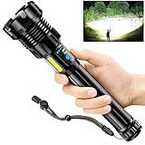 Glarylight Taschenlampe Led Aufladbar, 1000000 Lumen Extrem Hell Taschenlampen 24H+ Stunden Lange Betriebsdauer Flashlight, 9 Lichtmodi, Zoombar,IPX7 Wasserdicht Handlampe für Notfälle Camping Outdoor