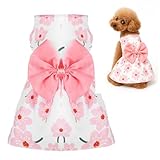 Hundekleid mit Blumenmuster für kleine Hunde, niedliches Hunderock-Outfit für Haustiere, Welpen, Frühling, Sommer, Hundekleid für Welpen, kleine Katzen