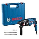 Bosch Professional Bohrhammer GBH 2-21 (mit SDS plus, inkl. 3x Drill Bit SDS plus, (6/8/10 mm), Zusatzhandgriff, Maschinentuch, Tiefenanschlag, Handwerkoffer)