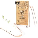 Nature Nerds - Zungenreiniger aus Kupfer (3 Stück) - Jihwa Prakshalana – Ein ayurvedisches Ritual mit dem Zungenschaber - plastikfreie Mundhygiene