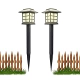 Generisch Solar-Gartenleuchte, Solar-Wegeleuchte - LED-Gartenleuchten IP65 Wasserdicht - 2 Stück Hoflichter, Außen-Solarlichter, Landschaftsbeleuchtung Für Den Hof