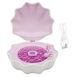 Annadue Shell Bluetooth Lautsprecher, 3 in 1 360 Grad Projektion Weißes Rauschen Tragbarer Lautsprecher mit Buntem Nachtlicht für Schlafzimmer (Purple)