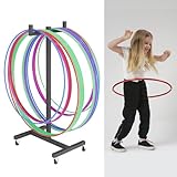 Metall-Organizer-Halter für Hula-Hoop-Reifen und Springseil, Fitness-Club-Aufbewahrungswagen, Wohnzimmer, Spielzimmer, Eckübungsreifenständer