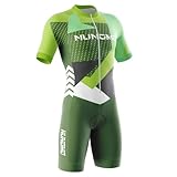 Herren Pro Fahrrad Skinsuit Kurzarm,Herren Pro Trisuit Kurzarm Triathlonanzug für Ironman＋Wettkampfprofi gepolstert,Triathlon Einteiler Kurz - Run Triathlon-Anzug für Herren (Type-5,L)