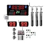 Fitnessstudio-Uhr Tragbare multifunktionale Basketball-Anzeigetafel for den Innenbereich, Synchronisations-Anzeigetafel, 12-Sekunden-Angriffszeit Aus großer Entfernung gut lesbar(Suit B consoles)