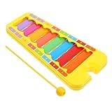 ERINGOGO Handklopf xylophon Töne Musikinstrument Holzspielzeug Pädagogisch Fördernd für Musikalisches Lernspielzeug Bunte Klangstäbe zur Gehirnentwicklung und Hörtraining Zufällige Farbe