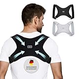 Back Bodyguard Rückenstützgürtel - Innovativer Rücken-Geradehalter für eine gerade Körperhaltung - Haltungstrainer - Schultergurt - back support belt - posture corrector - Schwarz, M