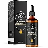 Mandelöl Bio Kaltgepresst I Für Haare, Gesicht, Körper, Haut I Mandelöl baby I 100% rein und nachhaltig I Natürlich für Kosmetik I Hautpflege I Vegan und Tierversuchsfrei I 100 ml