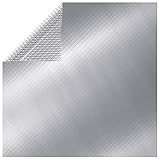 Gecheer Poolabdeckung Silbern 488x244 cm PE