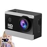 Bsbkoj Wasserdichte Action-Kamera, Weitwinkel-Sportkamera, 1080P Outdoor-Videokamera, HD wasserdichte Kamera, Outdoor-Sportaufnahme, Unterwasserkamera für Outdoor-Sportarten, Driving Recording