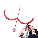 Amor Herzbogen Und Pfeil Set, Herzbogen Pfeile, Kleine Göttinnenbogen Kostümrequisite Kostüm, Gastgeschenke Für Verkleidungsveranstaltungen, Valentinstags Kostümaccessoire Für Partys