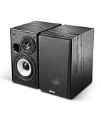 Edifier R990BT Bluetooth 5.4 Bücherregal-Lautsprecher, 2.0 Aktiv Multimedia Sprecher, 24W Ausgangsleistung, RCA/AUX/Bluetooth-Eingänge, MDF Gehäuse