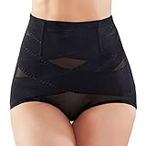 SIMIYA Damen Shapewear Unterhose Bauchweg Miederhose hoher Taille Unterwäsche Bauchkontrolle Miederpant weicher und bequemer Body Shaper für Frauen (Schwarz, XXL)