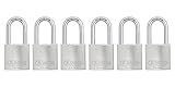 ABUS 72HB/40-40 KD SILVER 6 PACK 19379 Aluminium-Vorhängeschloss 72 Series, Body Width Shackle Diameter: 1/4' Shackle Clearance: 1 17/32'