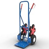 MAXCRAFT Sackkarre Treppenkarre bis 200 kg Treppensackkarre Transportkarre Treppensteiger - 12 Räder