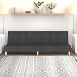 Mimdixy Kleines Sofa, Schlafsofa 2-Sitzer Dunkelgrau Stoff Bettsofa für Wohnzimmer und Schlafzimmer