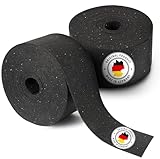 KARAT Terrassenpads auf Rolle - 10 Meter / 80mm x 5mm - Bautenschutzmatte Gummigranulat - Unterlegpads für Terrassendielen - Individuell zuschneidbar - Streifen Gummipads - Cargo Mat 7210