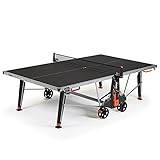 CORNILLEAU 500X - Outdoor & Indoor Tischtennisplatte - 6 mm Melaminharzplatte - TÜV geprüft - Hochwertig und funktional - Wetterfest -Turnierqualität - Klappbar - 10 Jahre Garantie - Schwarz