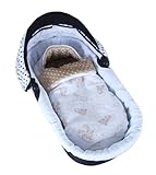 BabyLux FUßSACK 90cm Minky Babyschale Kinderwagen Buggy Jogger Herbst Sommer Frühling (138. Bärenwolken)