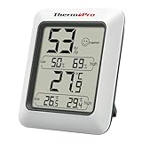 ThermoPro TP50 digitales Thermo-Hygrometer Innen Thermometer Raumthermometer mit Aufzeichnung und Raumklima-Indikator für Raumklimakontrolle Klima Monitor