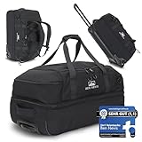 BEN NEVIS Reisetasche mit Rollen 80l [Recycelt] - 3in1 Tasche & Trolley & Rucksack [groß] Travel Bag Reisekoffer Duffle Bag Sporttasche Koffer | Reise Urlaub Outdoor Sport | Damen und Herren
