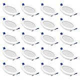 UISEBRT LED Einbaustrahler 20 x 5W Deckenstrahler Einbauleuchten Decke LED Deckenspots Spots Deckenleuchte Einbauspots Einbauleuchten für das bad Küche Schlafzimmer - Warmweiß