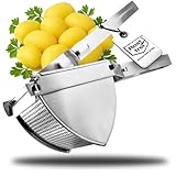 com-four® Kartoffelpresse aus rostfreiem Edelstahl, spülmaschinengeeignet - Spätzlepresse - Spaghettieispresse - Kartoffelstampfer