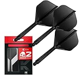 Target Darts K Flex Integrierter Dart-Flug und -Schaft, Nr. 2 Schwarz (Mittel) | 3er-Pack K-Flex – Nr. 2, Präzisionsgeformte 2-in-1-Dart-Flüge und -Dart-Schäfte | Professionelles Dart-Zubehör