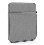 MyGadget Nylon Sleeve Hülle für Tablet bis 6,8 Zoll [ 18 x 13,5 cm ] - Schutzhülle Tasche z.B. Kindle Paperwhite | Tolino Vision 1-4 | Shine 1-3 - Hell Grau