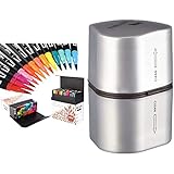 hhhouu 100 Farben Stifte Set, Pinselstift Set Fasermaler, Doppelspitze Filzstifte Dicke und Dünne Schreibwaren Malbuch für Erwachsene, Bullet Journal & Faber-Castell 183800 - Dosenspitzer Grip