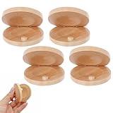 Kastagnetten Holz Finger, Kastagnetten, 4 Stücke Fingerkastagnetten, Fingerkastagnetten für Kinder, Kastagnetten Holz Schlagzeug für Kinder,Party, Mädchen, Jungen,Musikalische Klassenzimmer