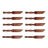 aqxreight Handgefertigte Buttermesser aus Holz, Gelee-Käsestreuer, Sandwich-Gewürzstreuer Zum Kochen (10 Stück dunkle Farbe)