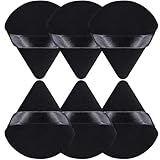 BEAKEY Dreieck Makeup Puderquaste für Lose Puder und Flüssige Kosmetik, Weicher Plüsch-Puderschwamm, Make-up Powder Puff, Make-up-Werkzeug (6 Stück Schwarz)