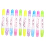 Beatifufu 10 Nagellack Entferner Stifte Nagelrand Korrektur Stift Nachfüllbar für Maniküre Tragbar Einfach zu Bedienen Nagelrand Reiniger für Salon und Zuhause