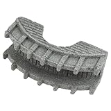 DIYEAH Realistische Sandstein Steinbrücke Gartenornament Simulation Modell Dekor für Blumentopf Gartenteich Terrasse Außendeko