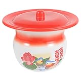 GALPADA Vintage Urintopf für Tragbarer Nachttopf mit Deckel Stoßfester Rutschfester Spucknapf aus Verschleißfestem Material Kompakt und Geruchsneutral für Zuhause und Unterwegs